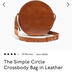 Madewell The Simple Circle Crossbody Bag in Leather